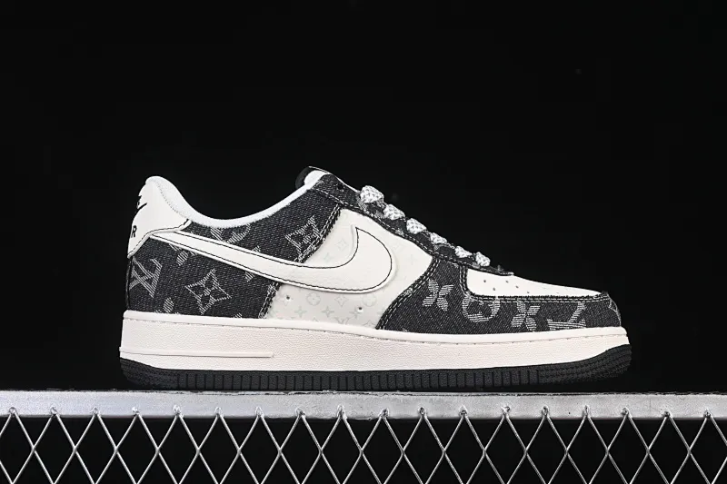 All categories Nk Air Force 1 Air Force series Nk Air Force 1 Low Air Force low-top Nike Air Force 1'07 Low LV co-branded denim beige and black stitching Air Force 1 low-top casual sneakers MZ9588-815